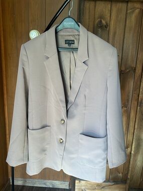 LOFT Versa Taupe/Light Brown Tailored Blazer for Women